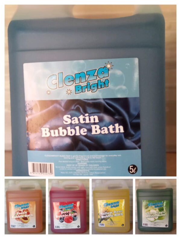 Clenza Bright Bubble Bath Satin/Peach/Berry/Yellow Rose/Green Apple